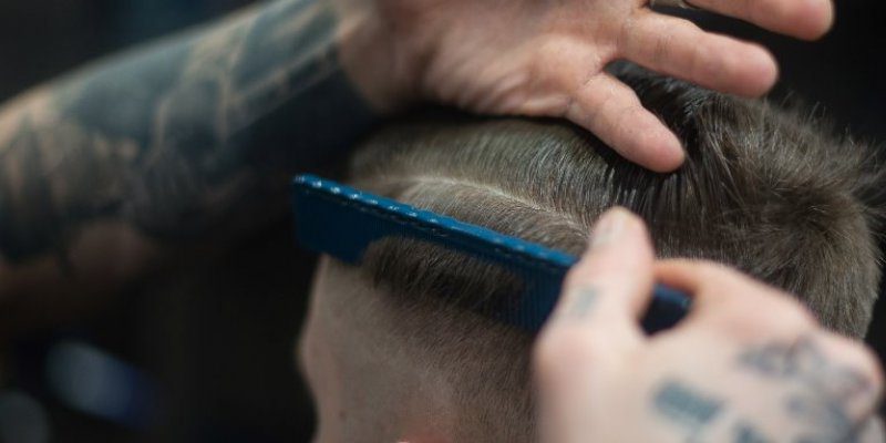 Fresh haircut on newly transplanted hair.